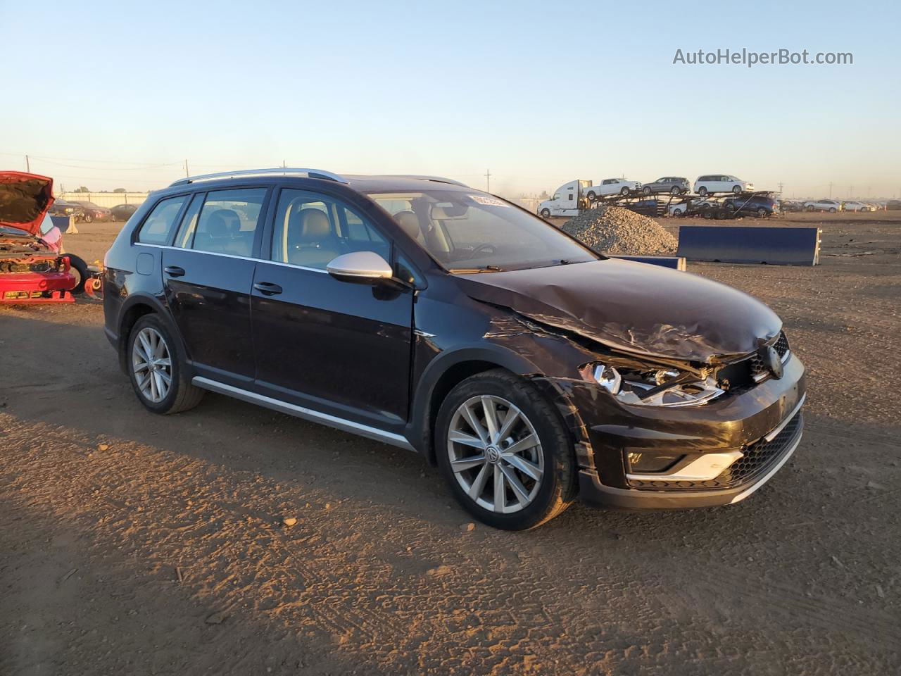 2017 Volkswagen Golf Alltrack S Черный vin: 3VWH17AU0HM517993