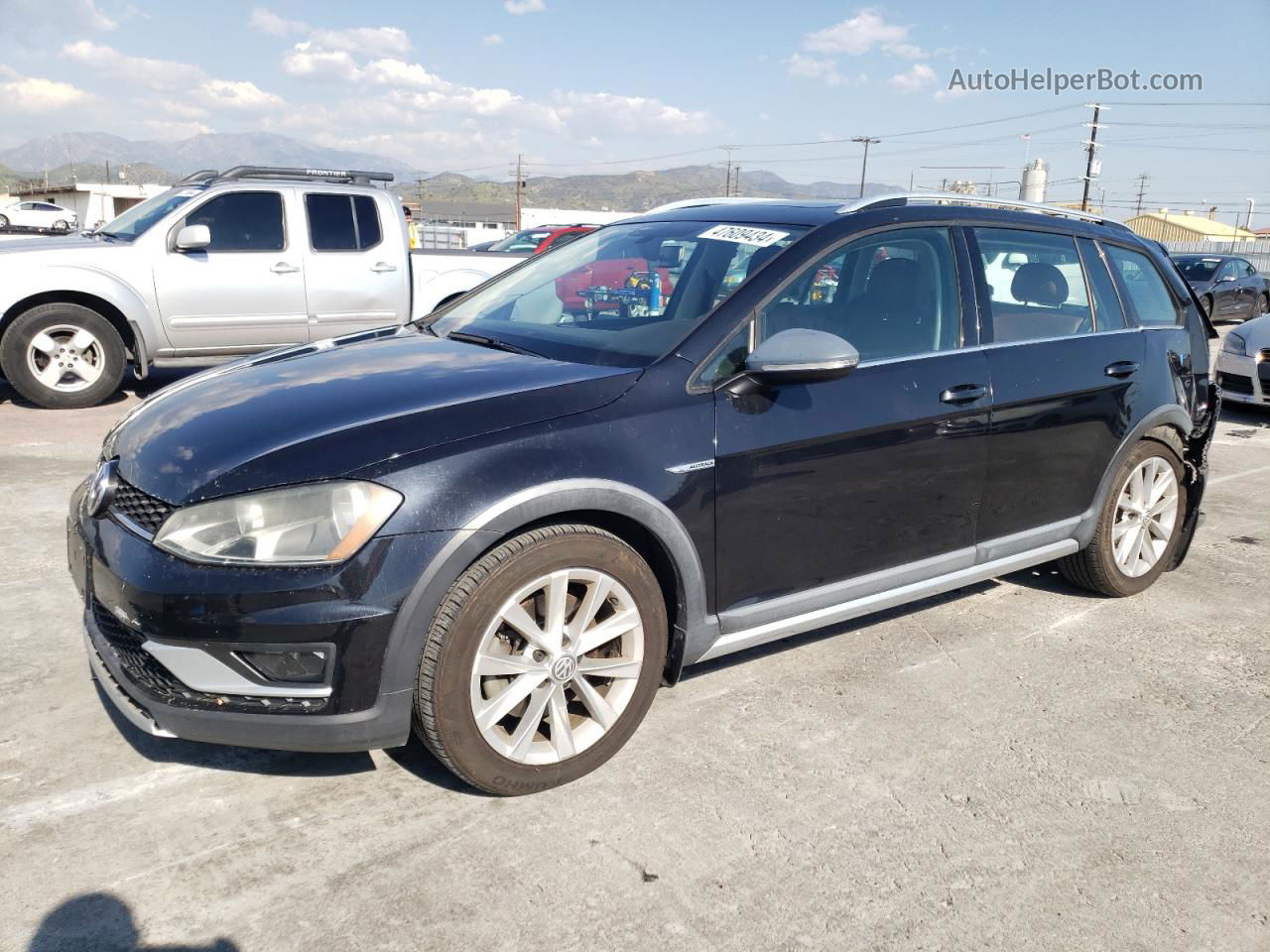 2017 Volkswagen Golf Alltrack S Черный vin: 3VWH17AU0HM521395