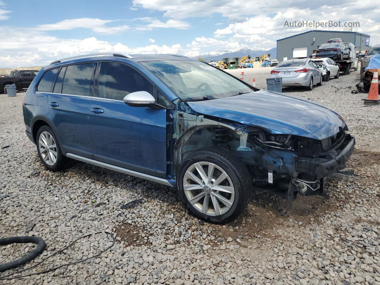 2017 Volkswagen Golf Alltrack S Blue vin: 3VWH17AU1HM509952