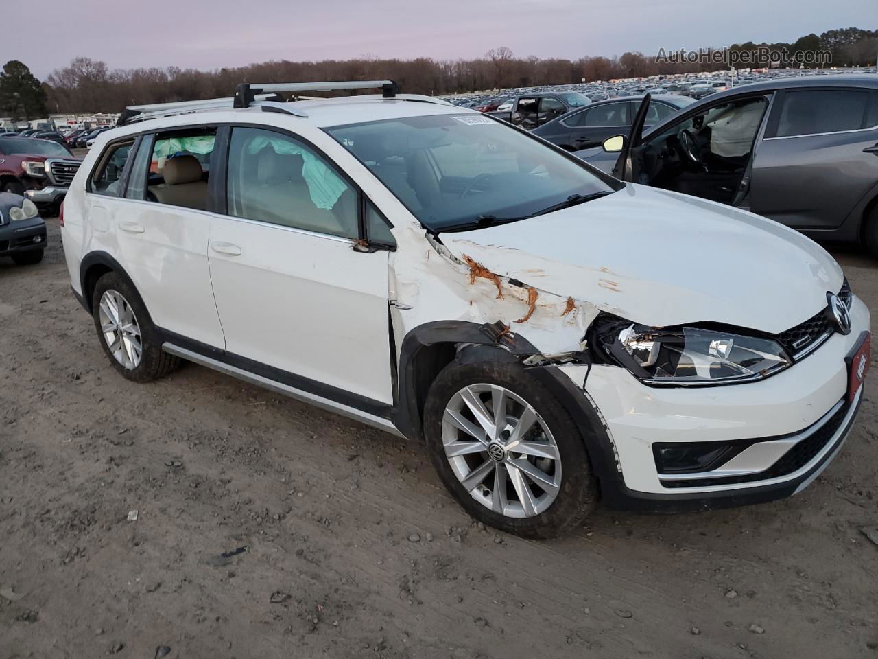 2017 Volkswagen Golf Alltrack S White vin: 3VWH17AU1HM529070