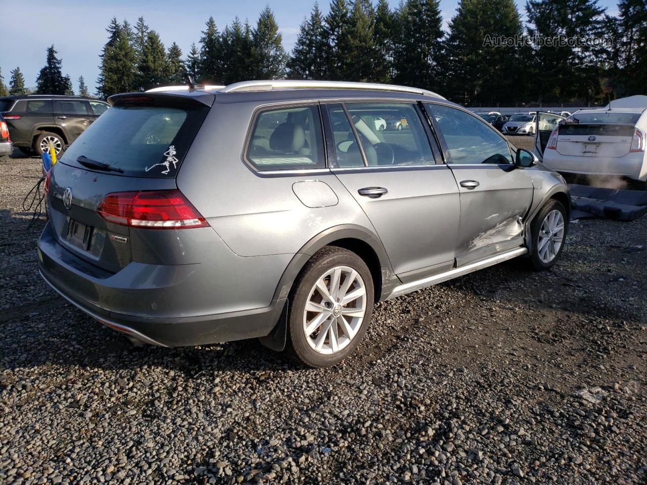 2019 Volkswagen Golf Alltrack S Gray vin: 3VWH17AU1KM524197