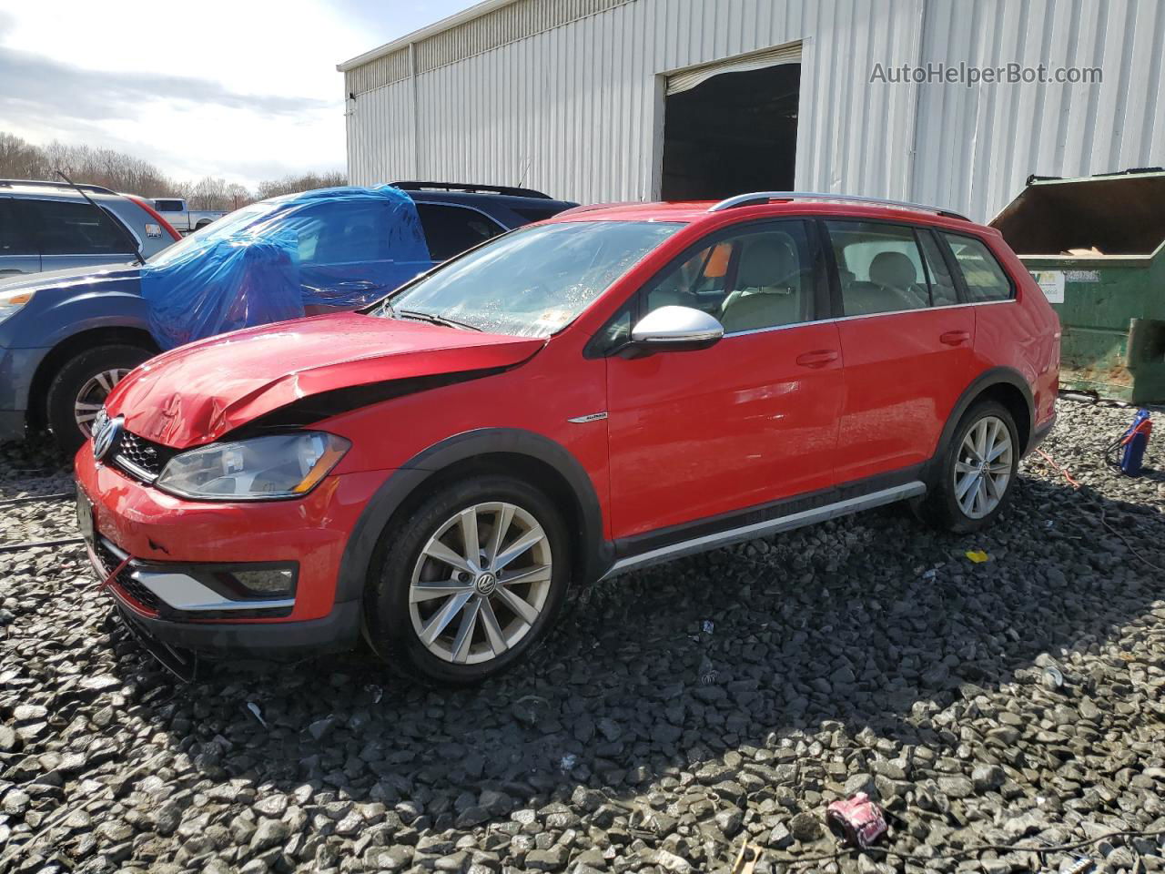 2017 Volkswagen Golf Alltrack S Red vin: 3VWH17AU2HM517588