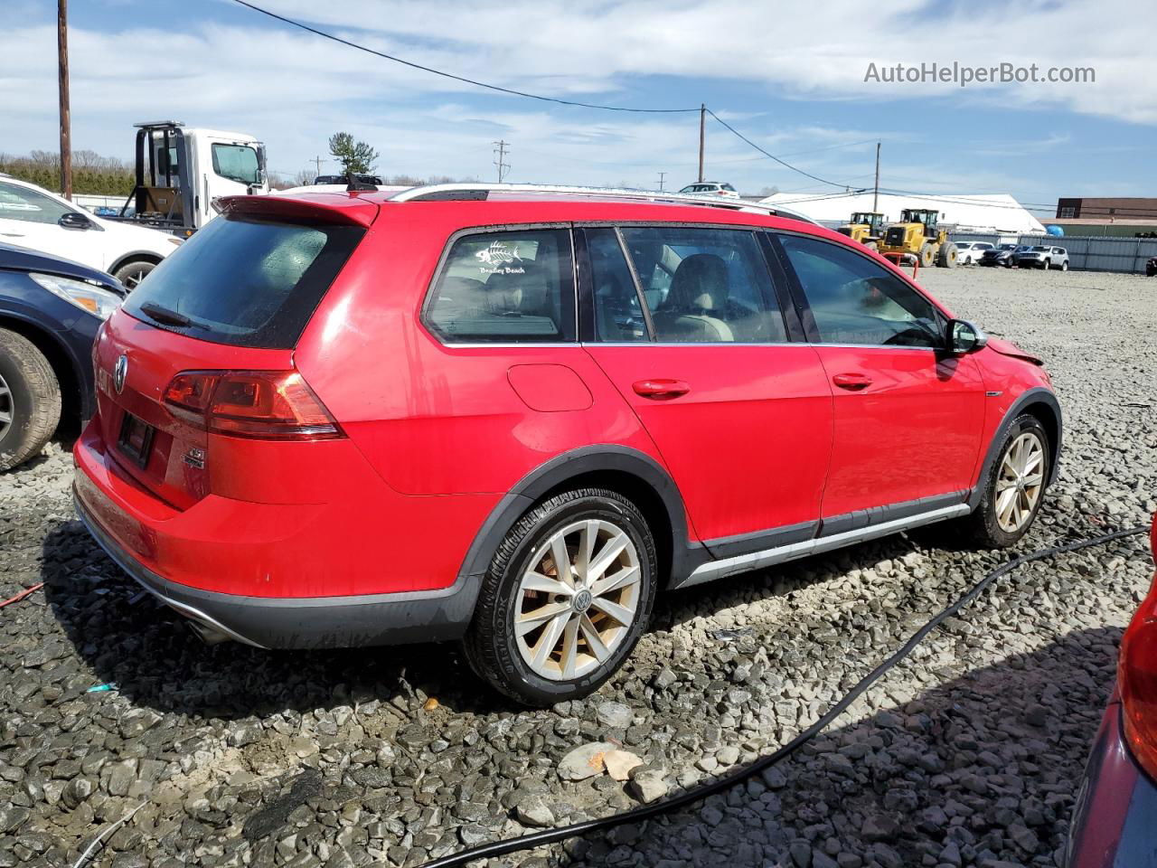 2017 Volkswagen Golf Alltrack S Красный vin: 3VWH17AU2HM517588