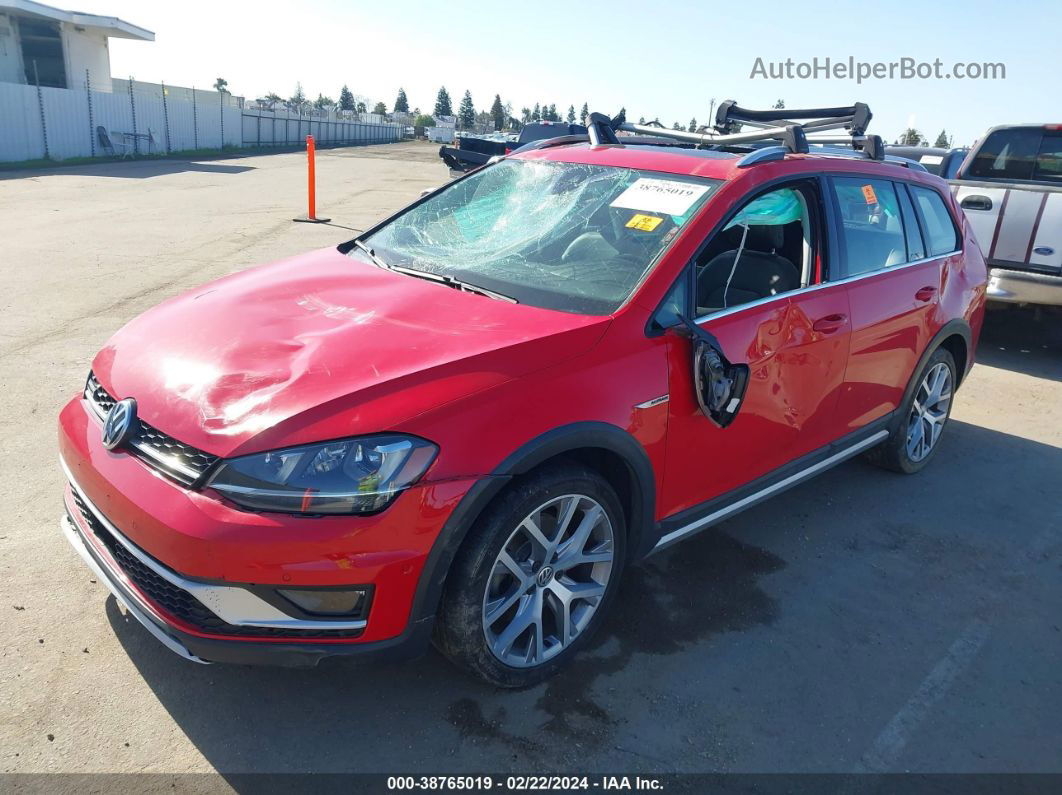 2017 Volkswagen Golf Alltrack Tsi S/tsi Se/tsi Sel Красный vin: 3VWH17AU2HM531331