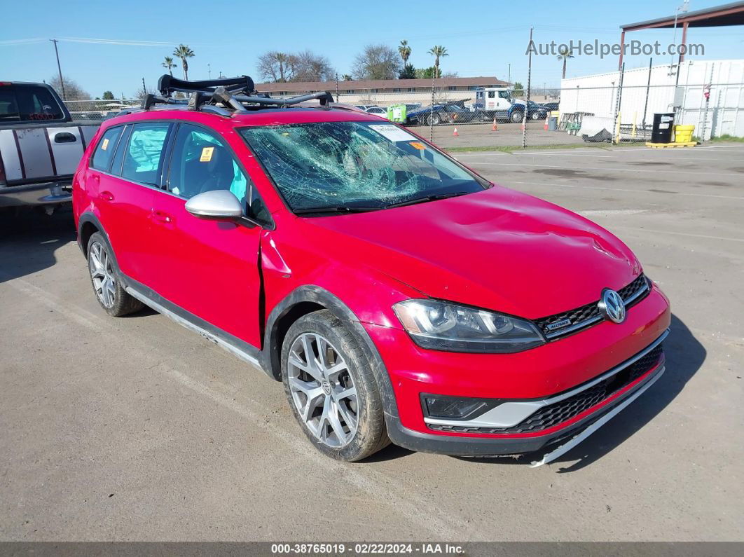 2017 Volkswagen Golf Alltrack Tsi S/tsi Se/tsi Sel Красный vin: 3VWH17AU2HM531331