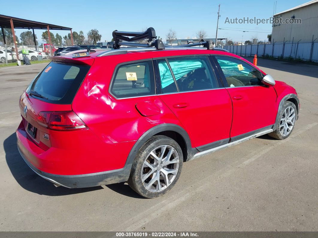 2017 Volkswagen Golf Alltrack Tsi S/tsi Se/tsi Sel Красный vin: 3VWH17AU2HM531331