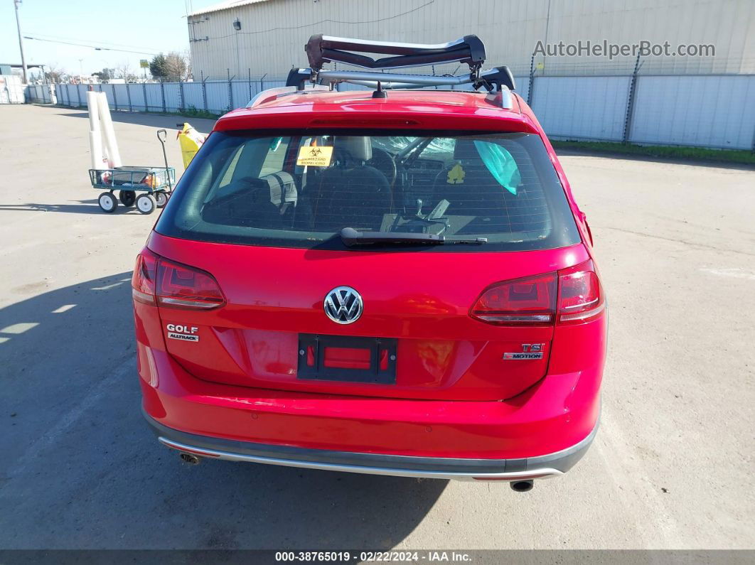 2017 Volkswagen Golf Alltrack Tsi S/tsi Se/tsi Sel Красный vin: 3VWH17AU2HM531331