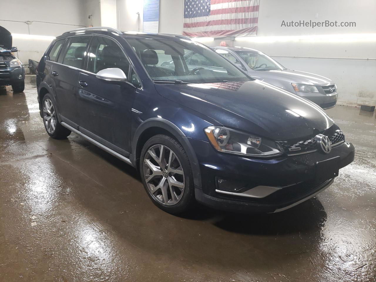 2017 Volkswagen Golf Alltrack S Blue vin: 3VWH17AU2HM534018