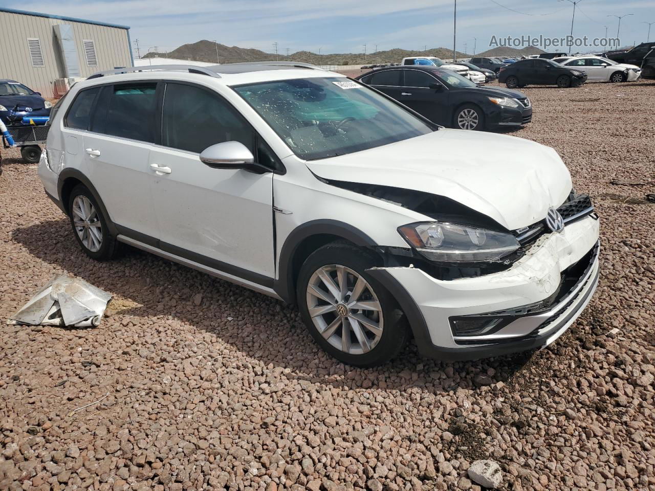 2019 Volkswagen Golf Alltrack S White vin: 3VWH17AU3KM510219