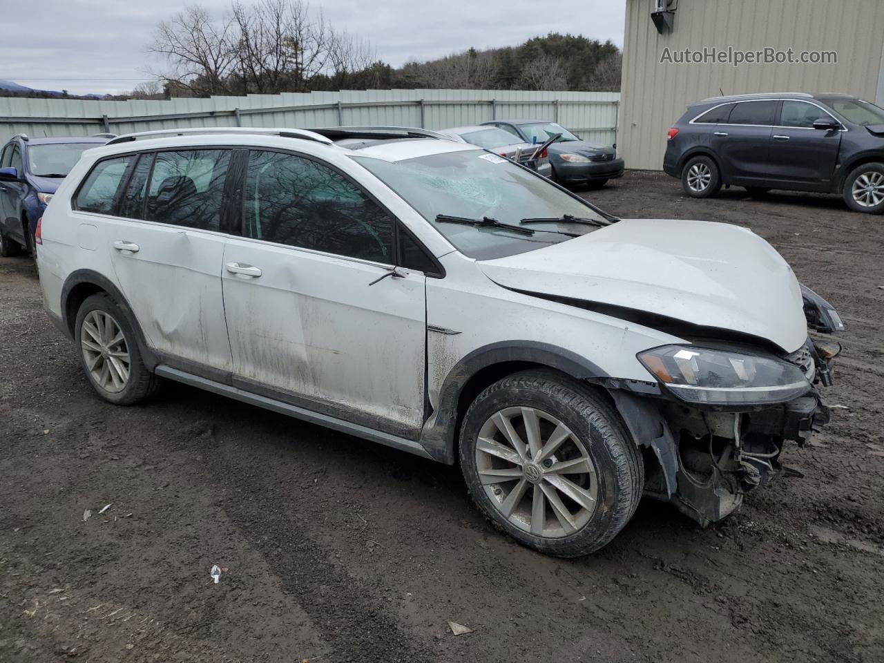 2019 Volkswagen Golf Alltrack S White vin: 3VWH17AU3KM517770