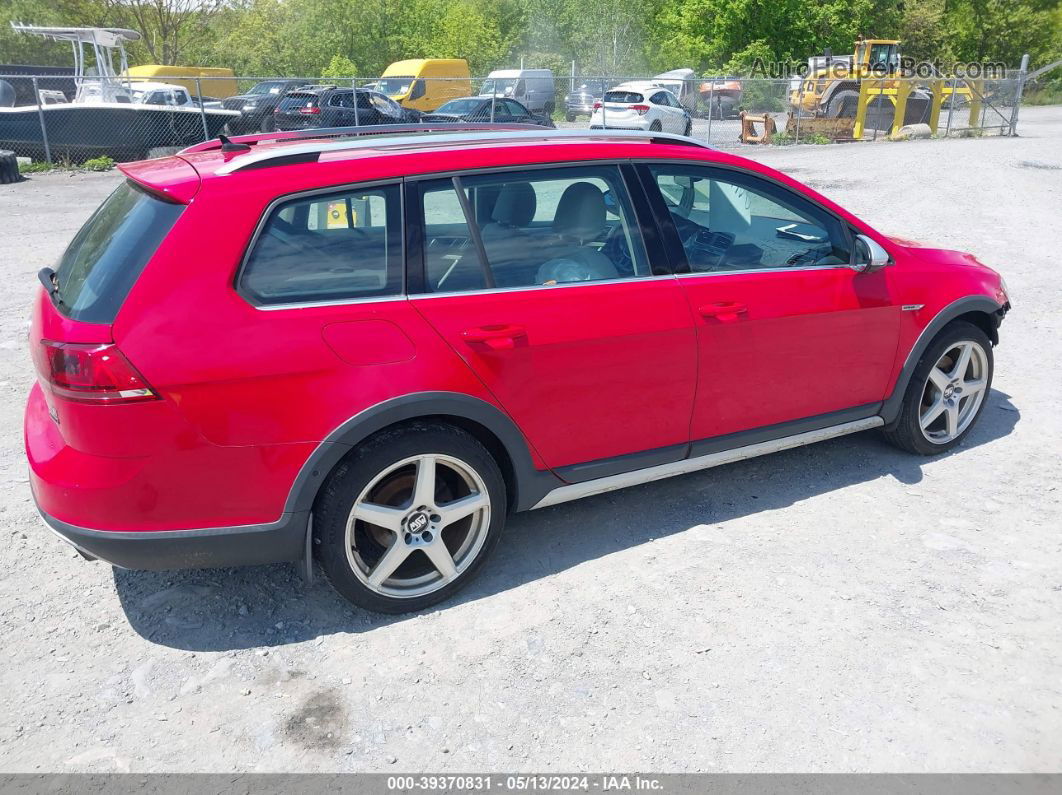 2017 Volkswagen Golf Alltrack Tsi S/tsi Se/tsi Sel Red vin: 3VWH17AU4HM535929