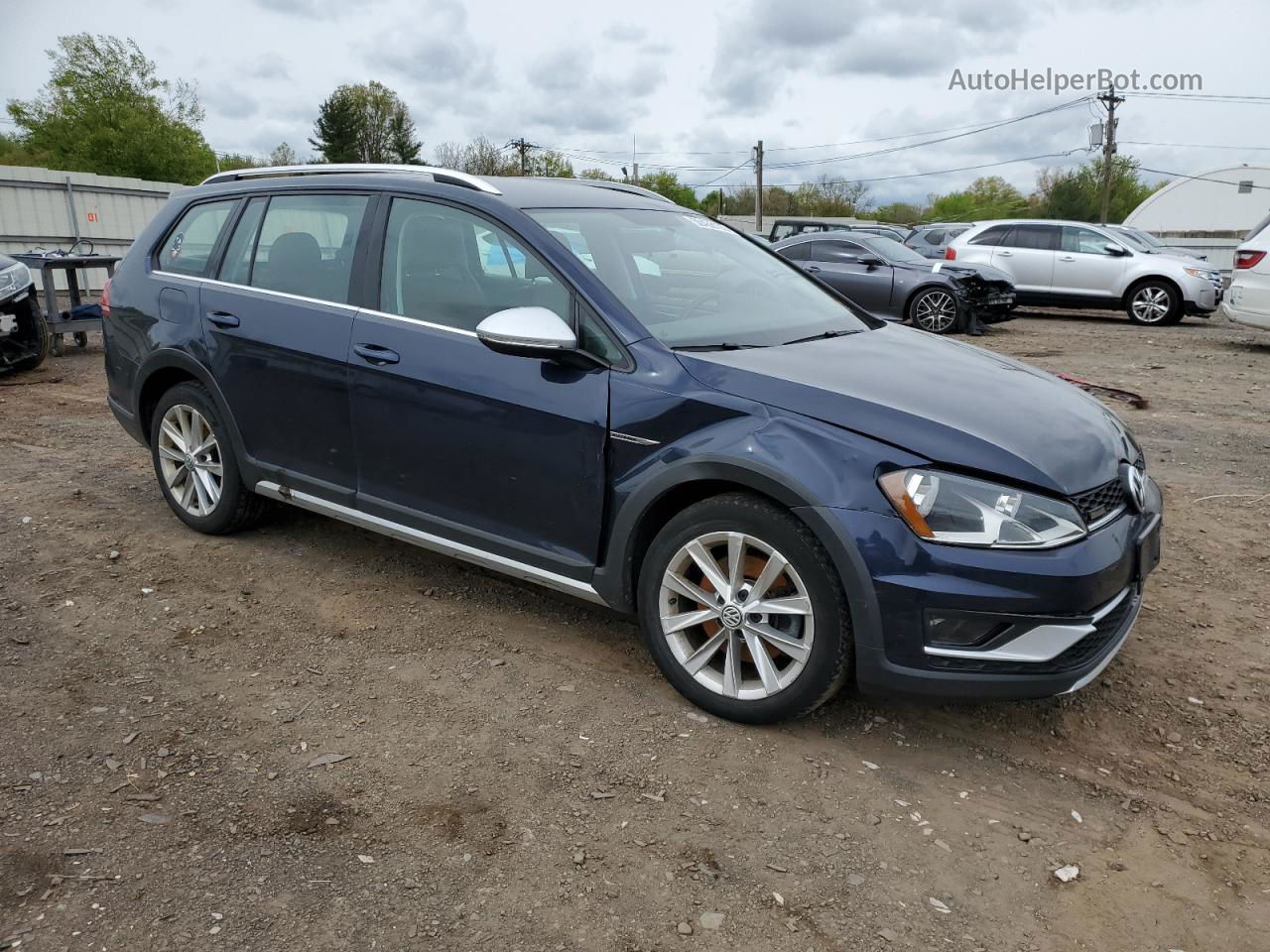 2017 Volkswagen Golf Alltrack S Blue vin: 3VWH17AU4HM542122