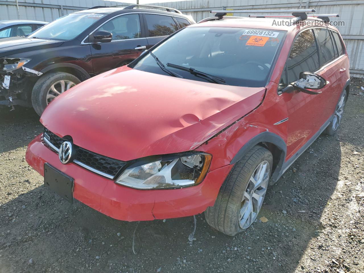 2017 Volkswagen Golf Alltrack S Красный vin: 3VWH17AU5HM515270