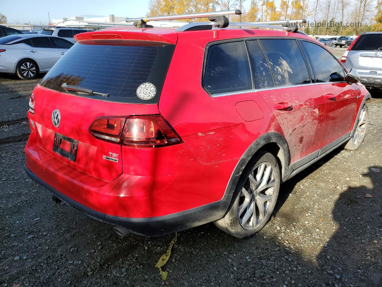 2017 Volkswagen Golf Alltrack S Красный vin: 3VWH17AU5HM515270