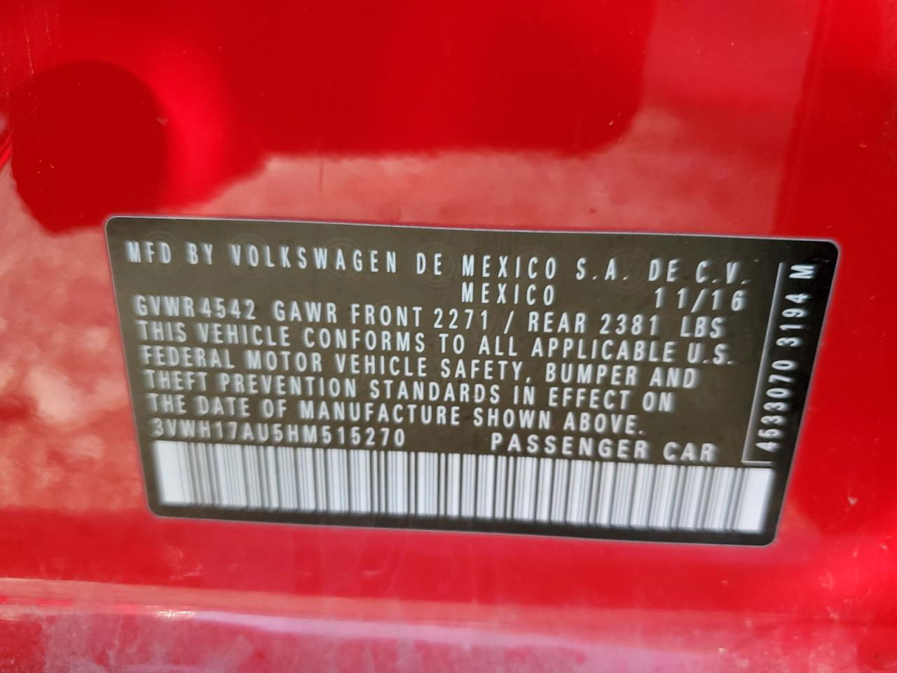 2017 Volkswagen Golf Alltrack S Красный vin: 3VWH17AU5HM515270