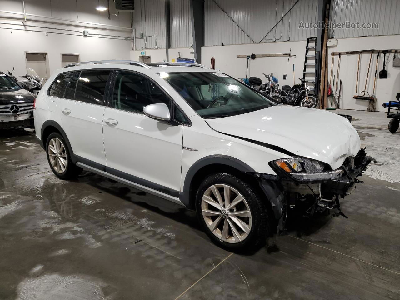 2019 Volkswagen Golf Alltrack S White vin: 3VWH17AU5KM524977