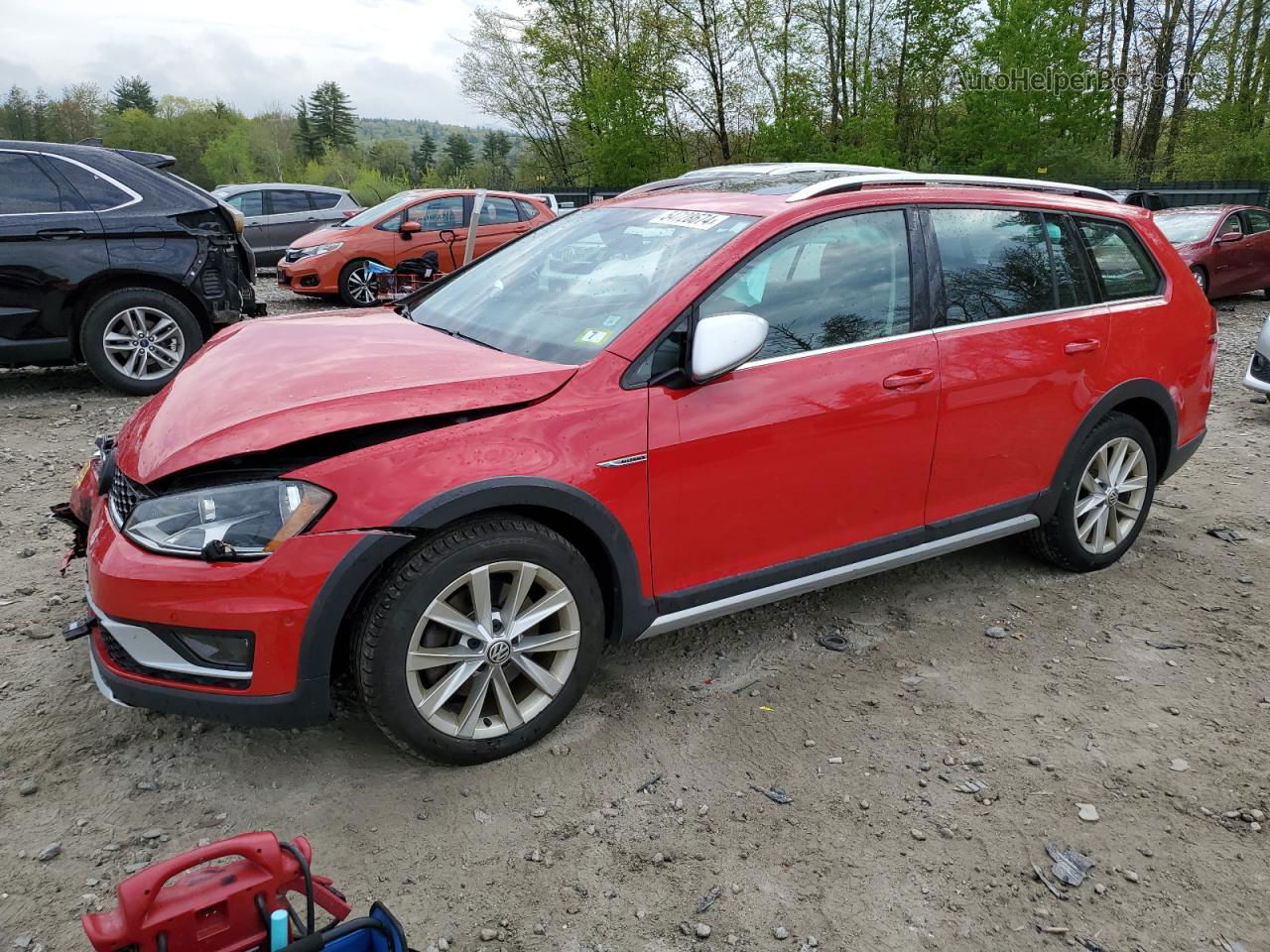 2017 Volkswagen Golf Alltrack S Красный vin: 3VWH17AU6HM524947