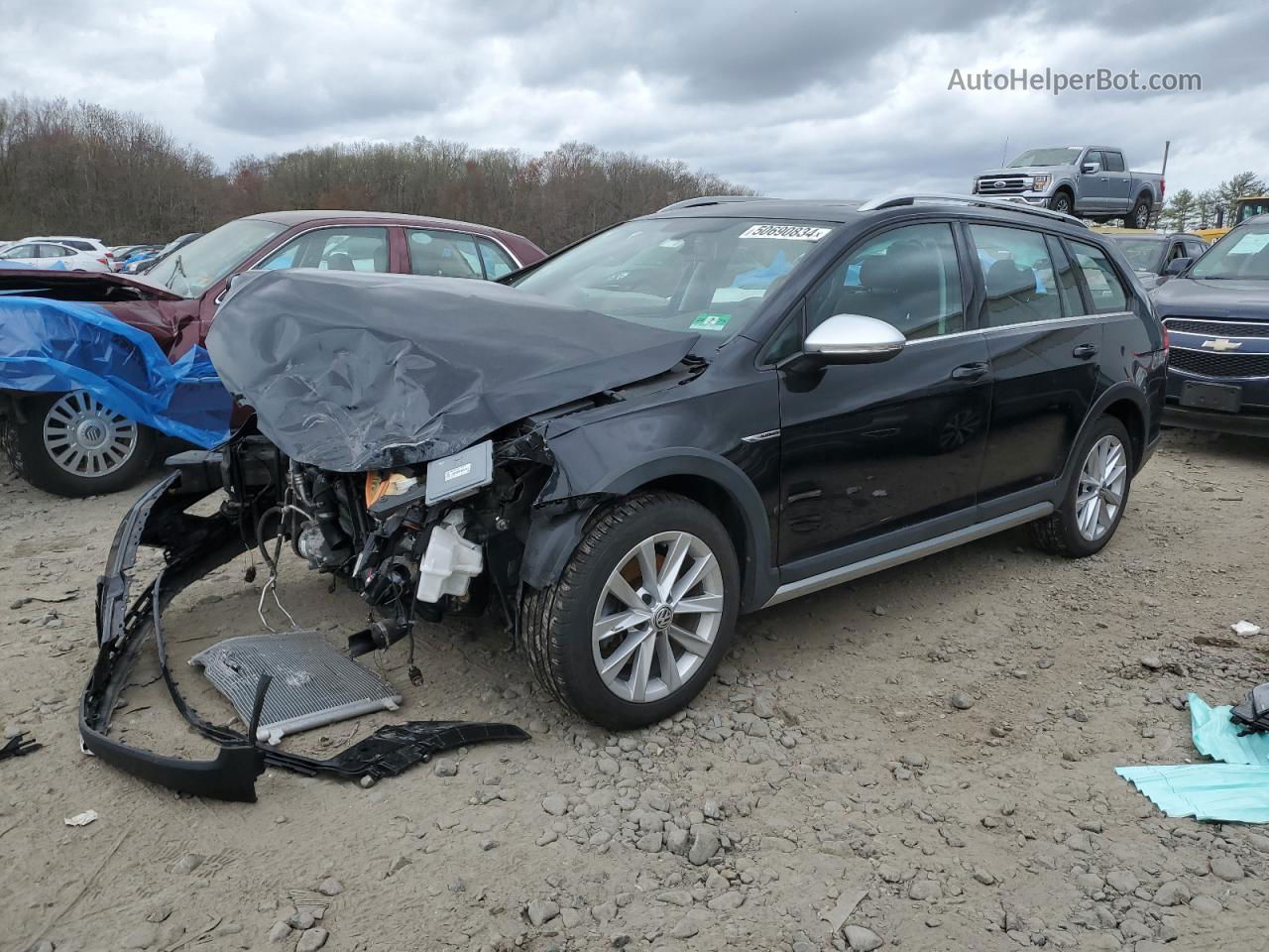 2019 Volkswagen Golf Alltrack S Black vin: 3VWH17AU6KM524227