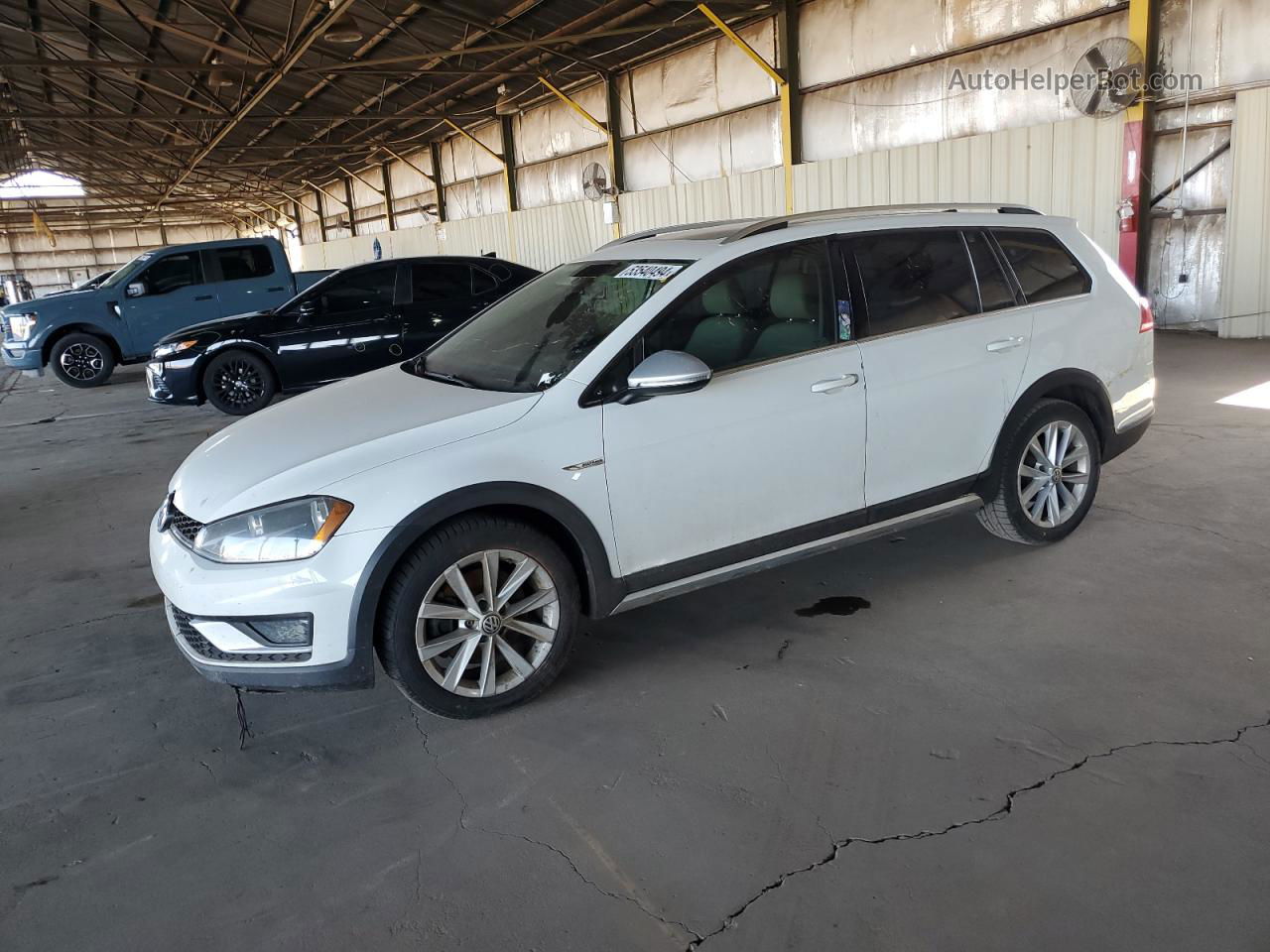 2017 Volkswagen Golf Alltrack S White vin: 3VWH17AU7HM525928