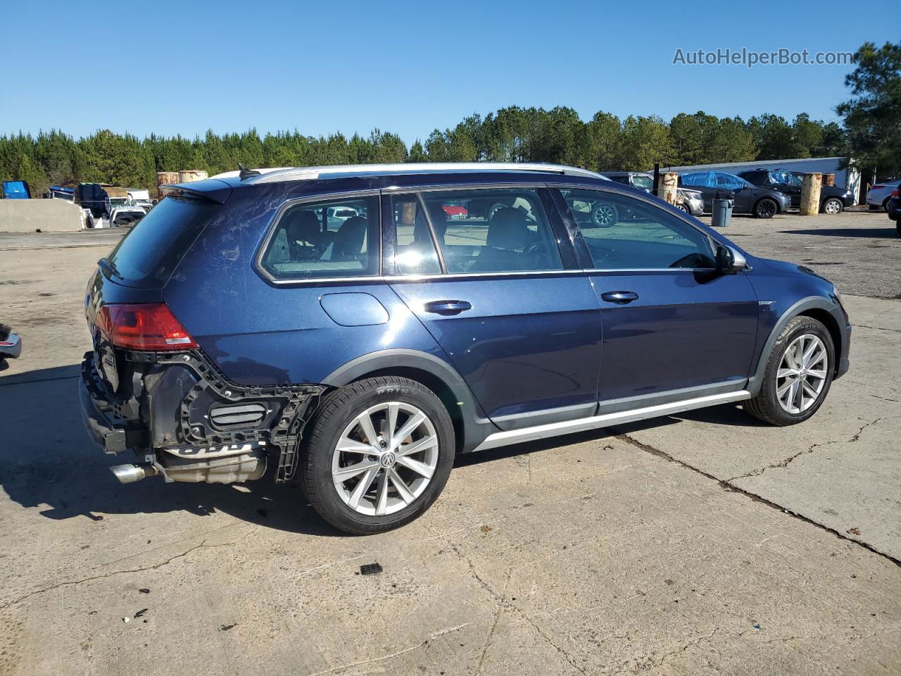 2017 Volkswagen Golf Alltrack S Синий vin: 3VWH17AU7HM528652