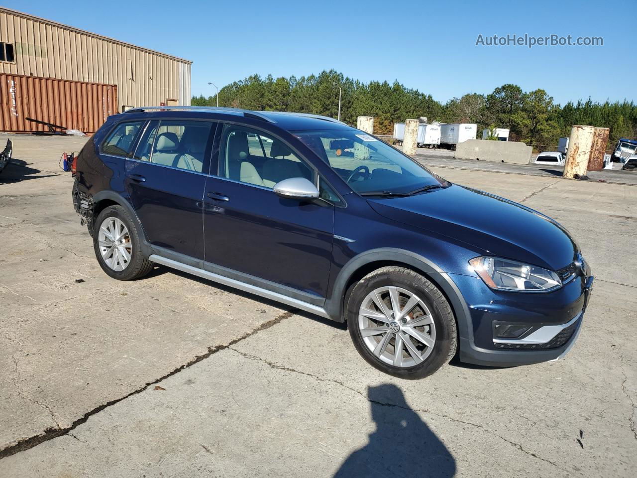 2017 Volkswagen Golf Alltrack S Blue vin: 3VWH17AU7HM528652