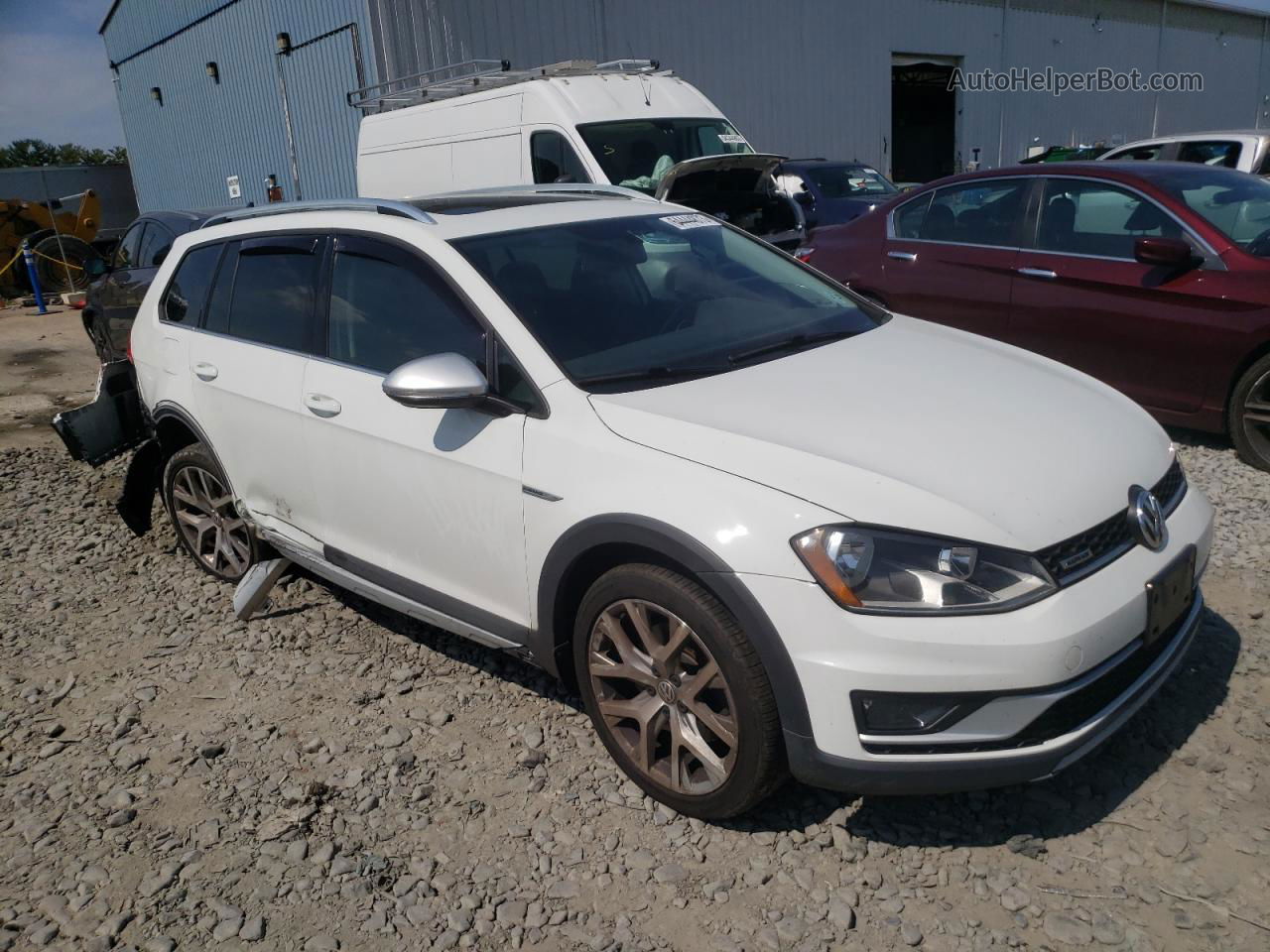 2017 Volkswagen Golf Alltrack S White vin: 3VWH17AU7HM537884