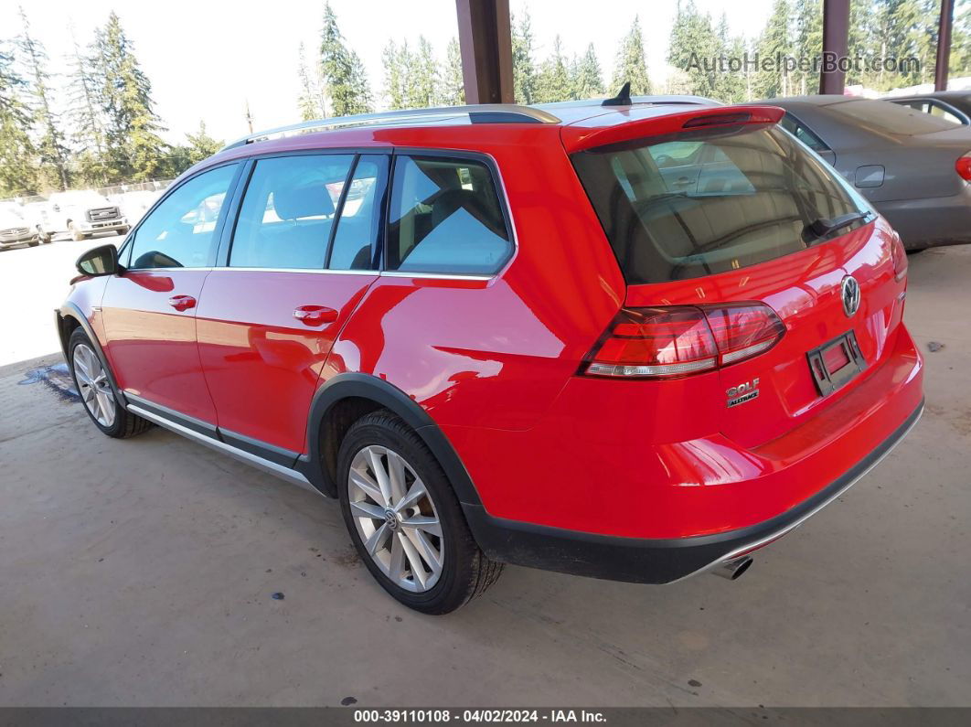 2019 Volkswagen Golf Alltrack Tsi S/tsi Se/tsi Sel Красный vin: 3VWH17AU7KM519358