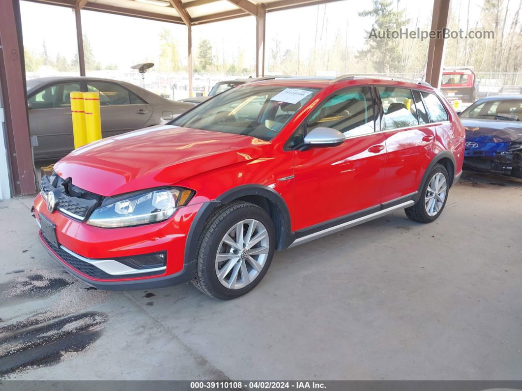 2019 Volkswagen Golf Alltrack Tsi S/tsi Se/tsi Sel Red vin: 3VWH17AU7KM519358