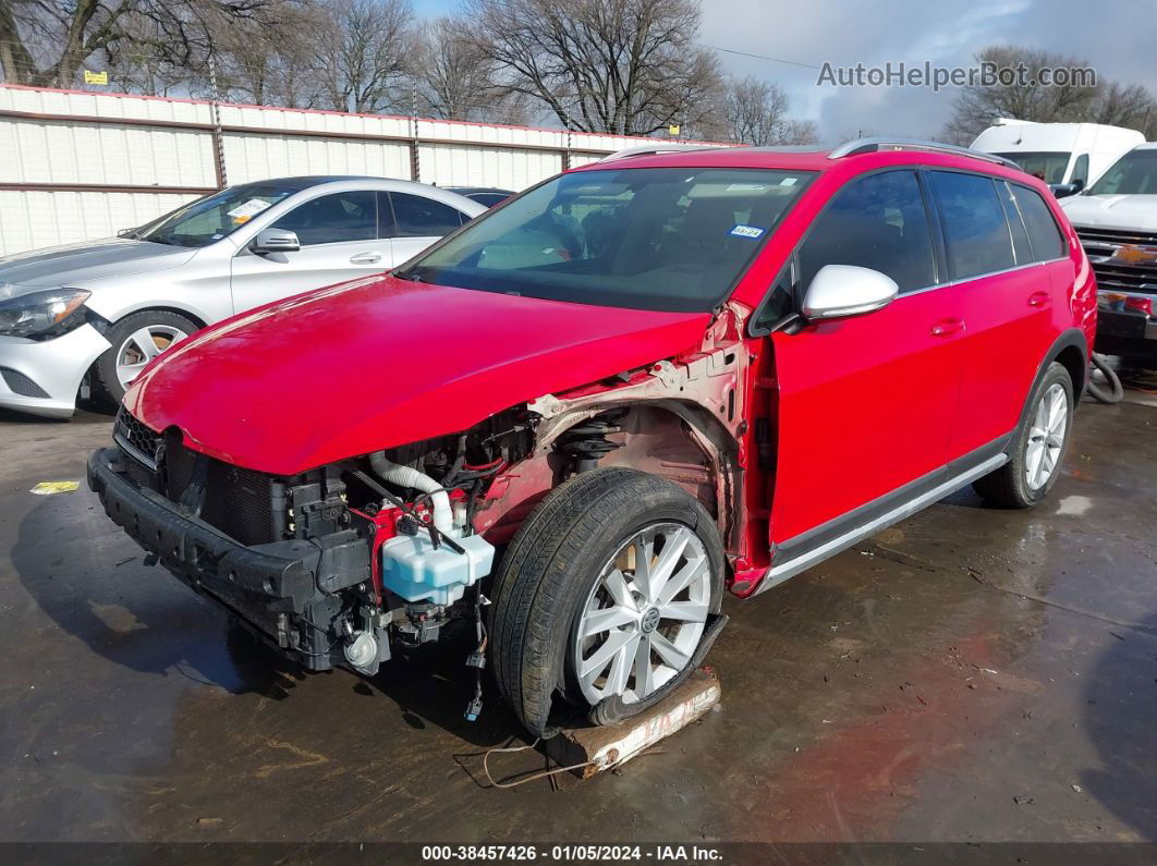 2017 Volkswagen Golf Alltrack Tsi S/tsi Se/tsi Sel Red vin: 3VWH17AU8HM530555