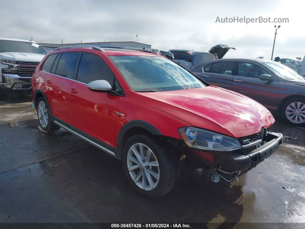 2017 Volkswagen Golf Alltrack Tsi S/tsi Se/tsi Sel Red vin: 3VWH17AU8HM530555