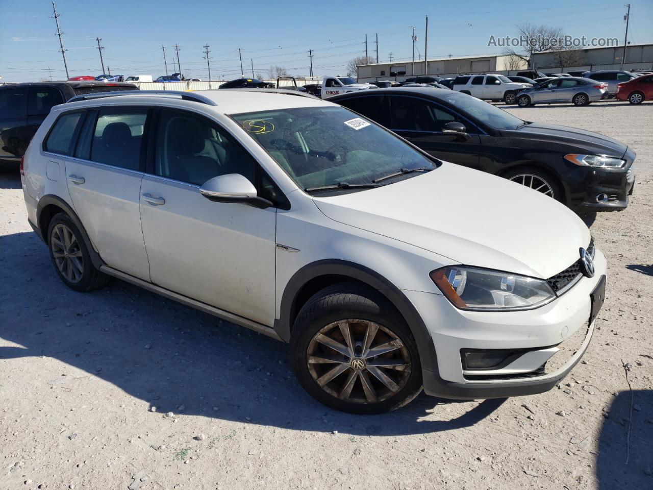 2017 Volkswagen Golf Alltrack S Белый vin: 3VWH17AU8HM530572