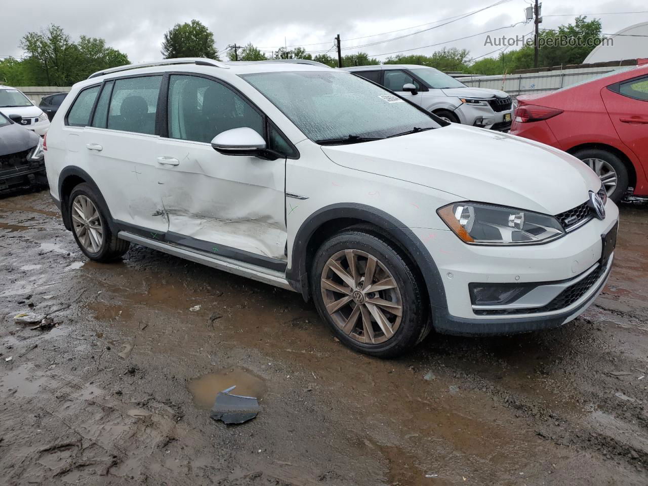 2017 Volkswagen Golf Alltrack S White vin: 3VWH17AU8HM543242