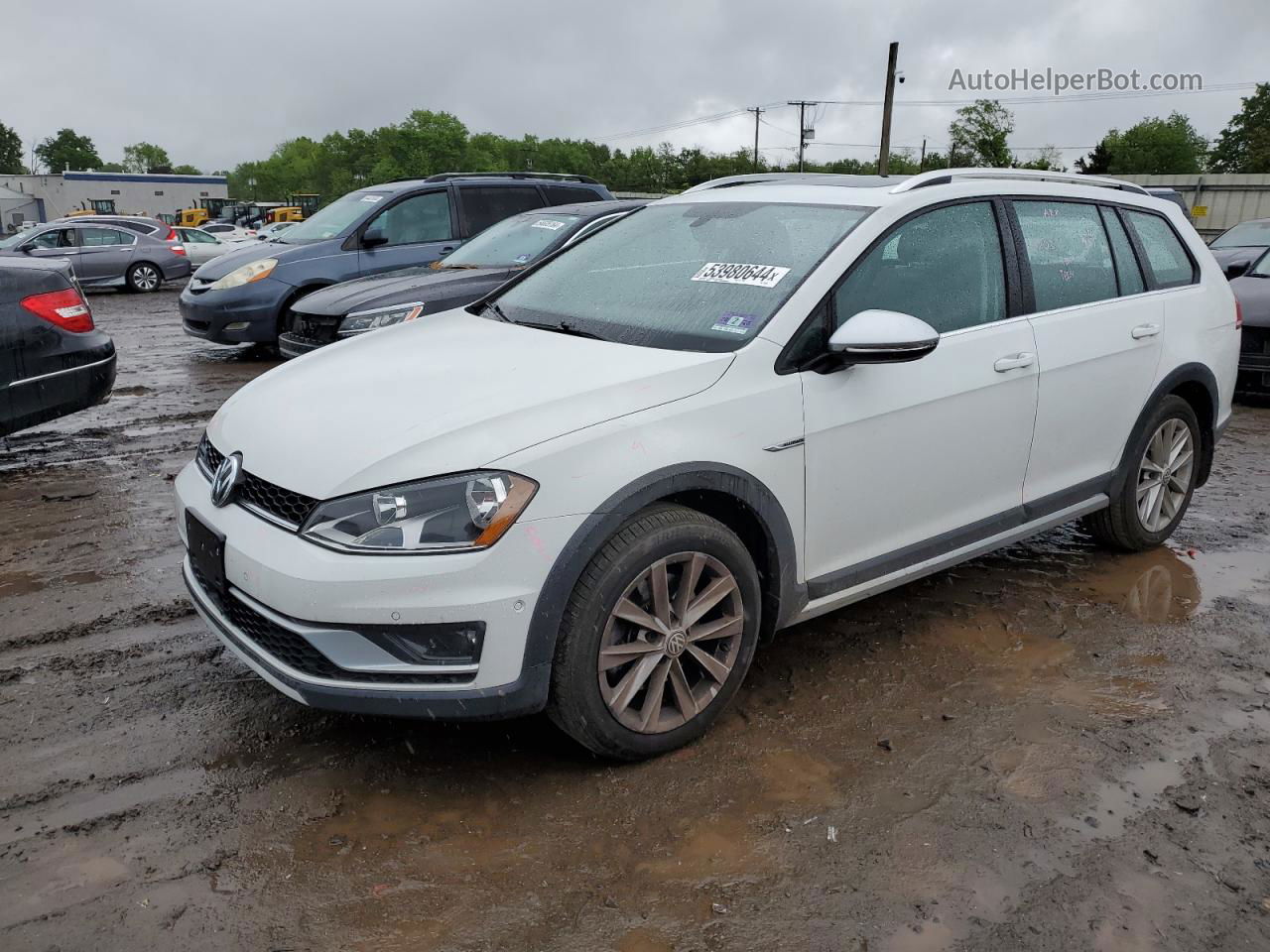 2017 Volkswagen Golf Alltrack S White vin: 3VWH17AU8HM543242