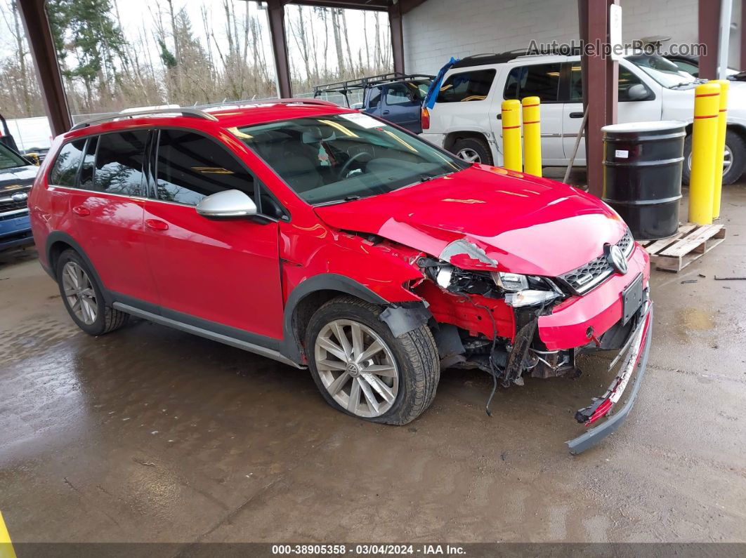 2019 Volkswagen Golf Alltrack Tsi S/tsi Se/tsi Sel Красный vin: 3VWH17AU8KM516730