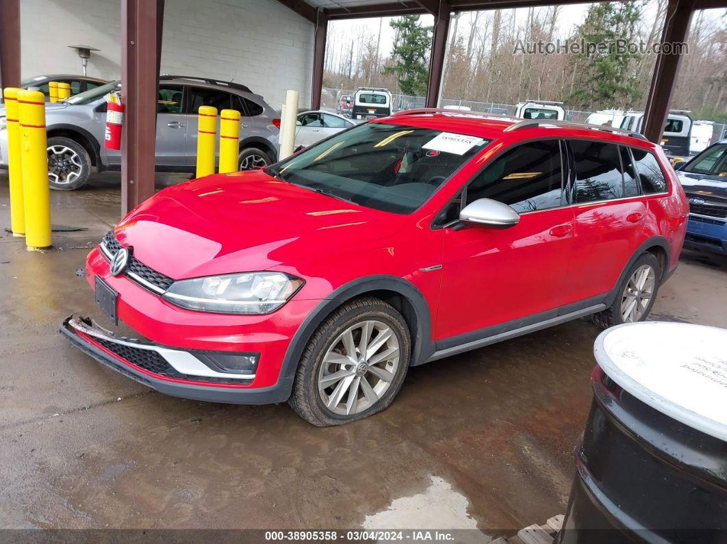 2019 Volkswagen Golf Alltrack Tsi S/tsi Se/tsi Sel Red vin: 3VWH17AU8KM516730