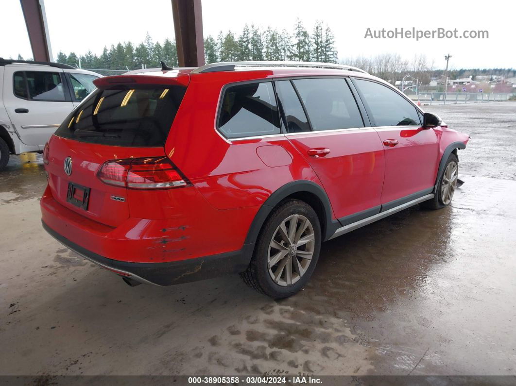 2019 Volkswagen Golf Alltrack Tsi S/tsi Se/tsi Sel Red vin: 3VWH17AU8KM516730