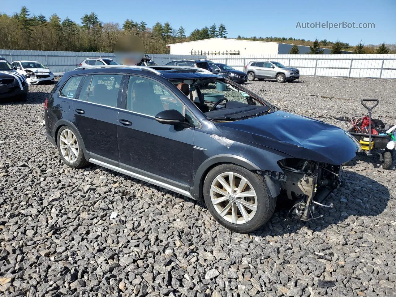 2017 Volkswagen Golf Alltrack S Черный vin: 3VWH17AU9HM521394