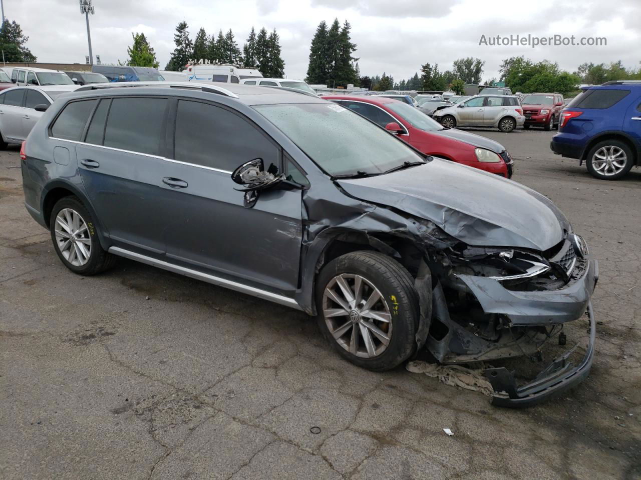 2017 Volkswagen Golf Alltrack S Серый vin: 3VWH17AU9HM526210