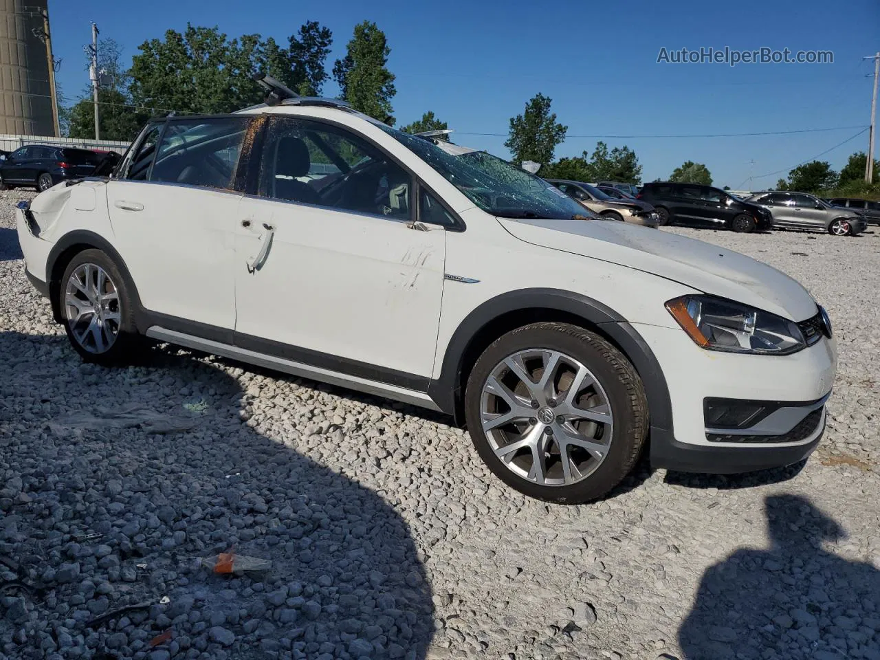 2017 Volkswagen Golf Alltrack S White vin: 3VWH17AU9HM540737