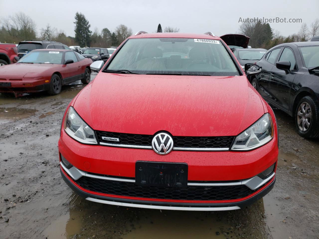 2017 Volkswagen Golf Alltrack S Red vin: 3VWH17AUXHM510310