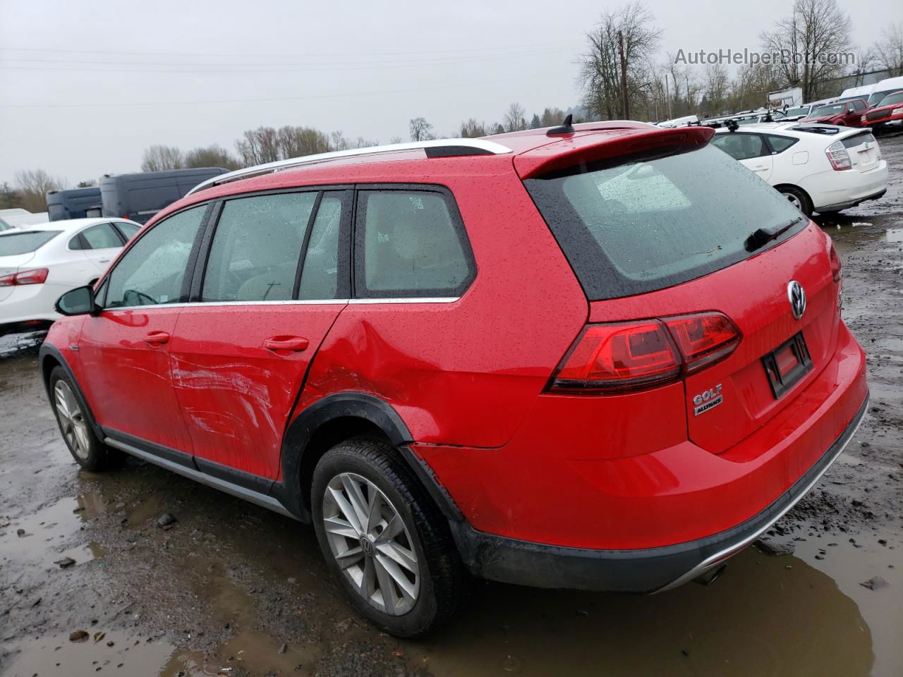 2017 Volkswagen Golf Alltrack S Red vin: 3VWH17AUXHM510310