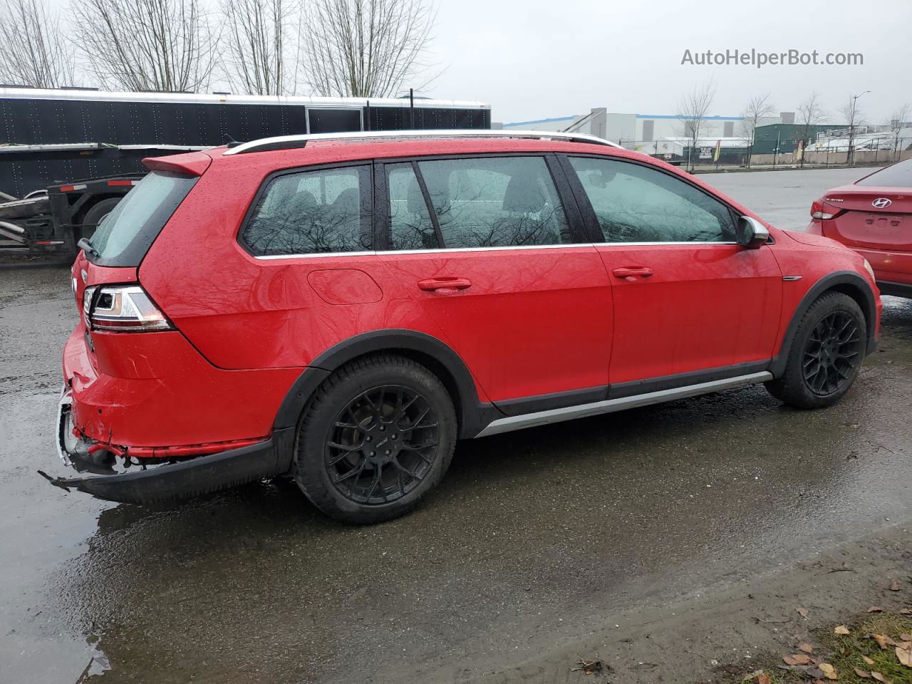 2017 Volkswagen Golf Alltrack S Red vin: 3VWH17AUXHM530458