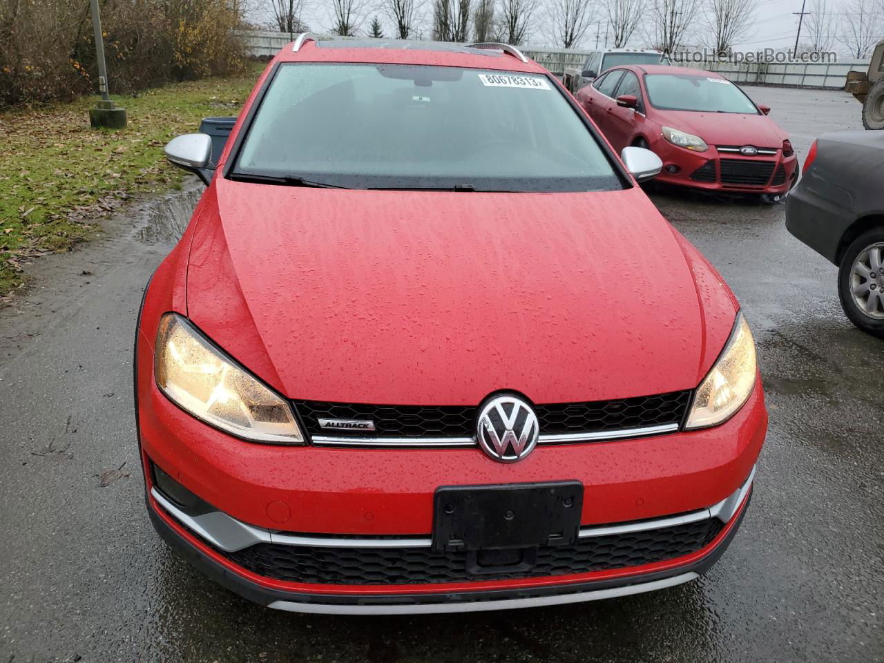 2017 Volkswagen Golf Alltrack S Red vin: 3VWH17AUXHM530458