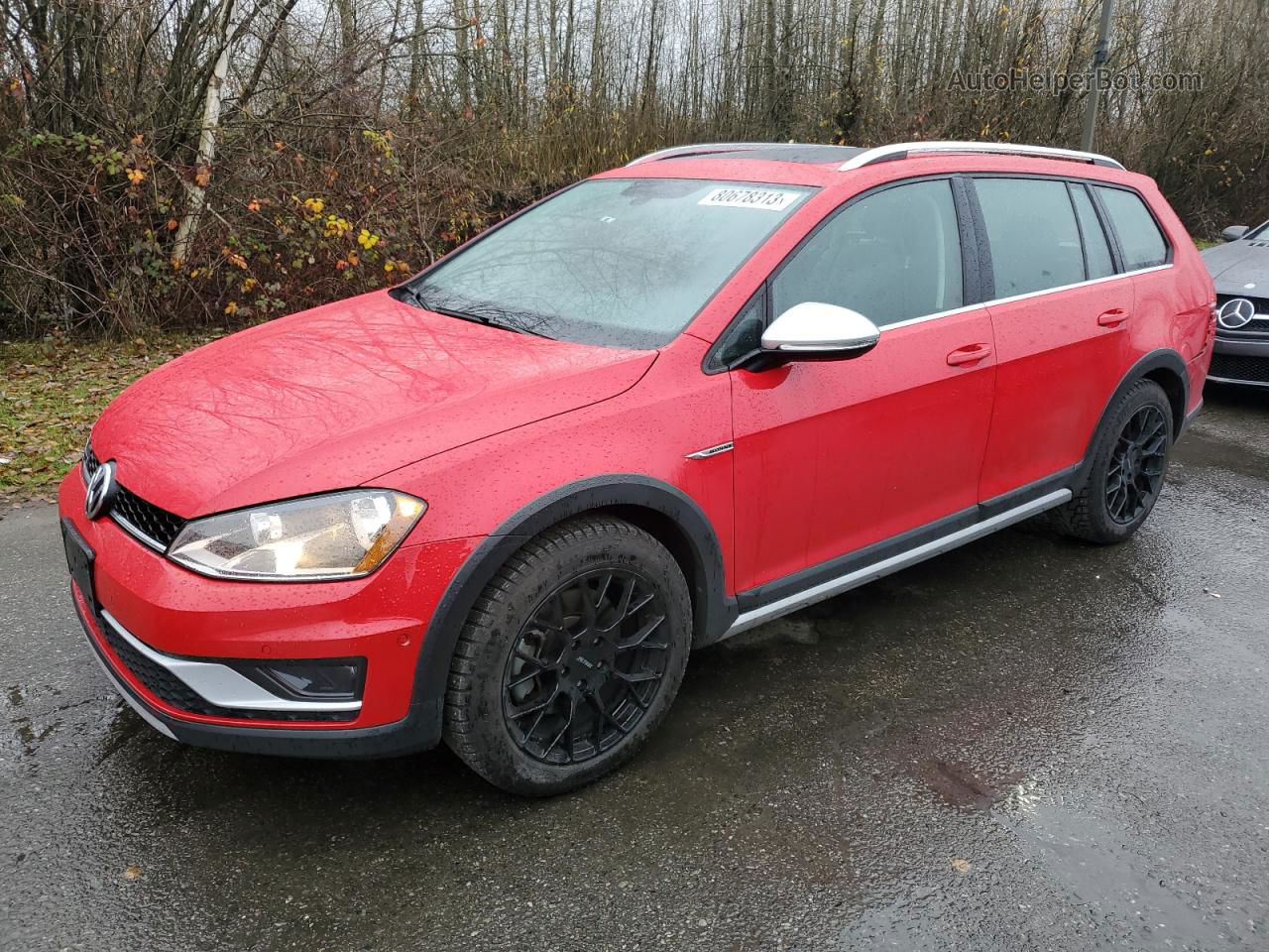 2017 Volkswagen Golf Alltrack S Red vin: 3VWH17AUXHM530458