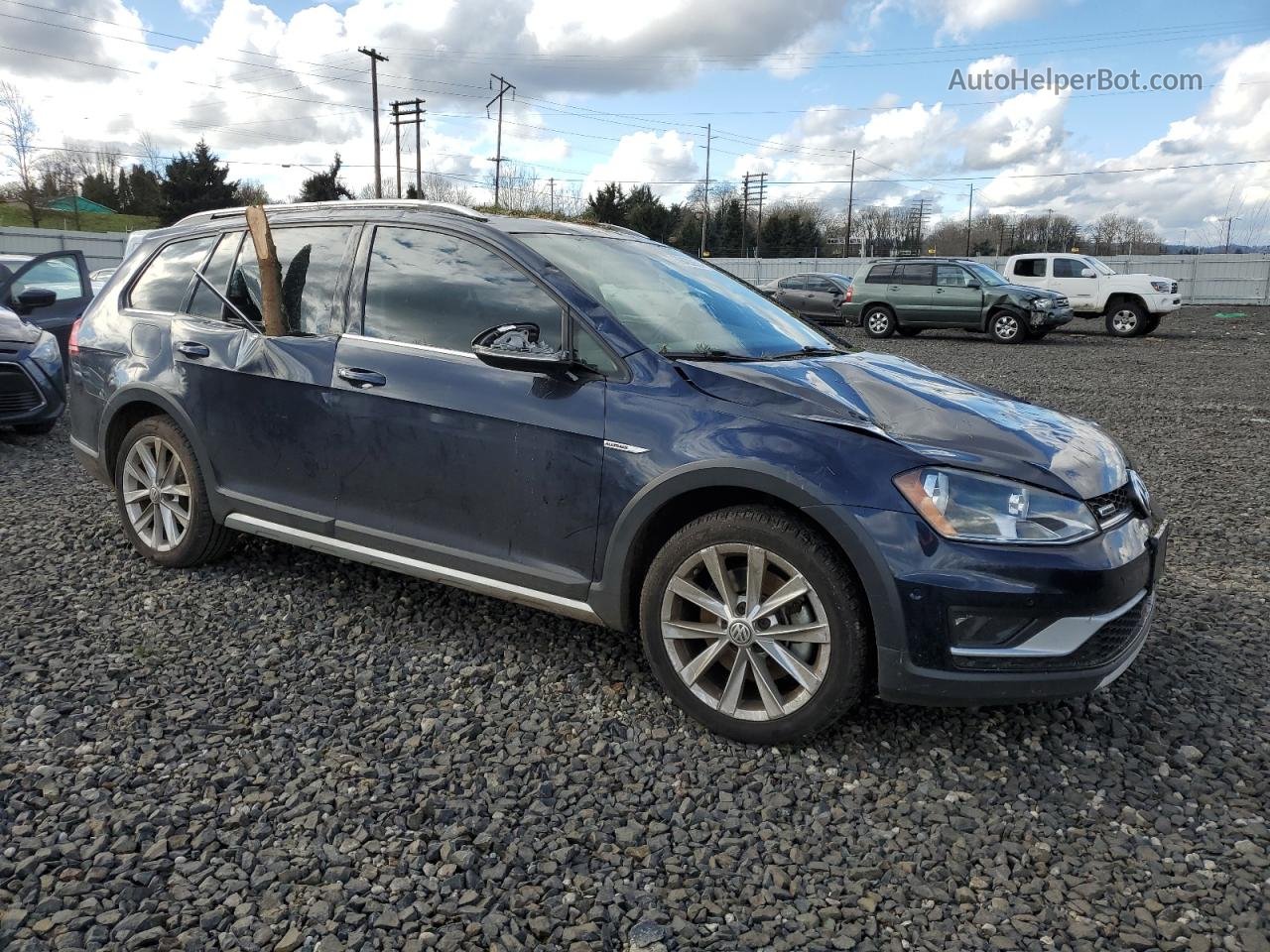 2017 Volkswagen Golf Alltrack S Blue vin: 3VWH17AUXHM534042