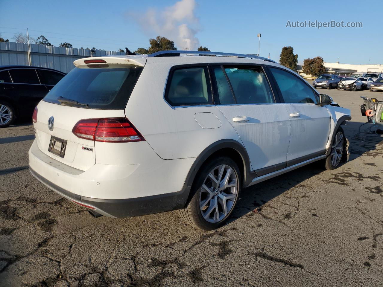 2019 Volkswagen Golf Alltrack S Белый vin: 3VWH17AUXKM501632