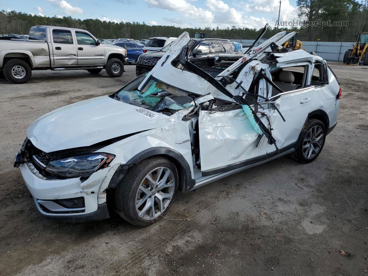 2019 Volkswagen Golf Alltrack S White vin: 3VWH17AUXKM503655