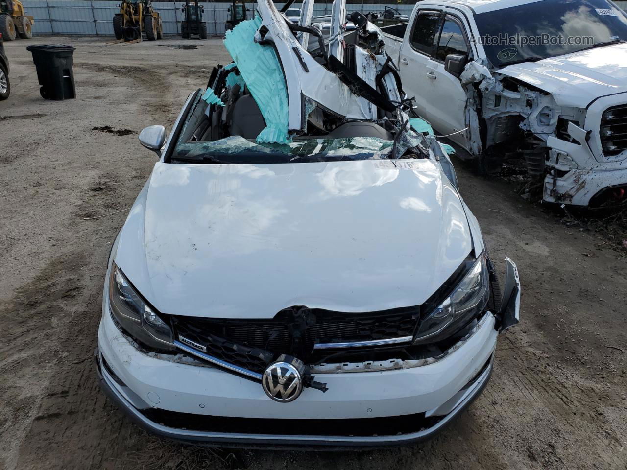 2019 Volkswagen Golf Alltrack S White vin: 3VWH17AUXKM503655