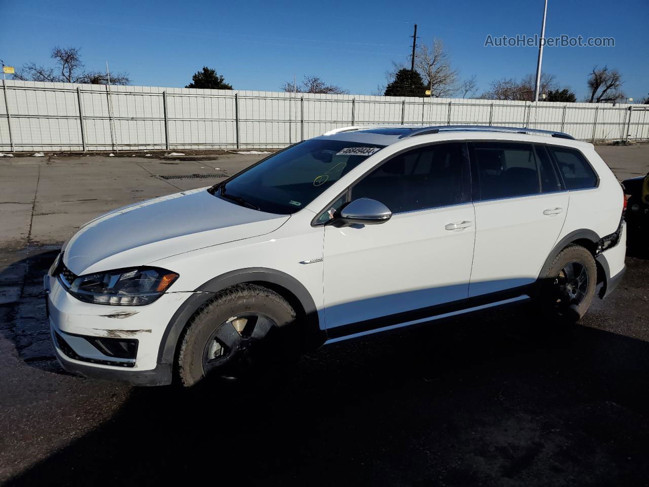 2019 Volkswagen Golf Alltrack S White vin: 3VWH17AUXKM510220