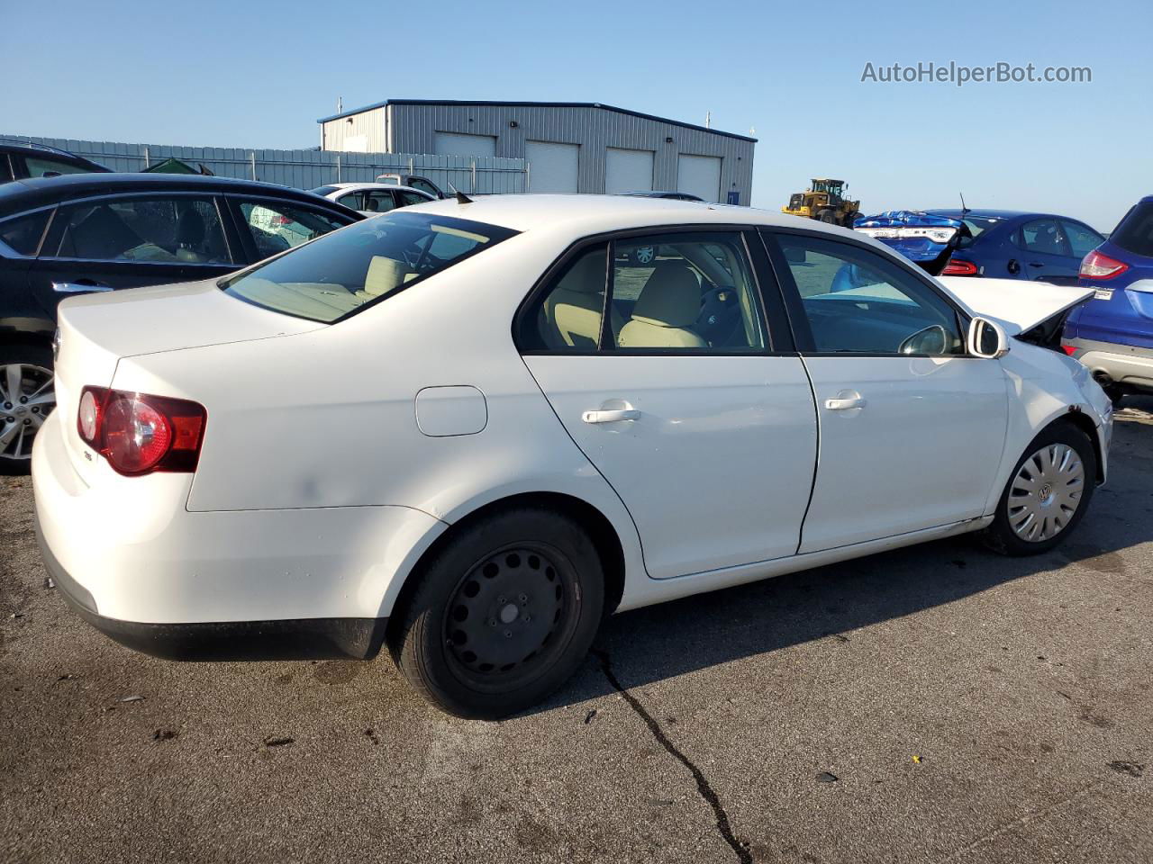 2009 Volkswagen Jetta S White vin: 3VWHZ71K59M123835